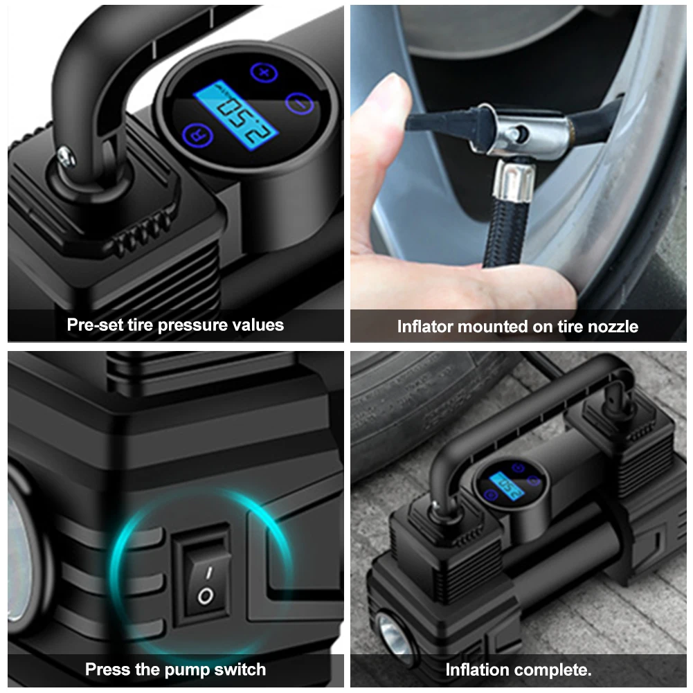 12V 150PSI �޴�� ���� ��������, LED ���� ���� �ڵ��� ���� ���� ����, ������ �з°� ����, ������ Ÿ�̾� ���� ���Ա�