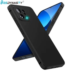 Luxury Matte Silicone Soft Case - Ultra-Thin Solid Black Slim Frosted Back Cover for XIAOMI 13T PRO (Silicone Black)