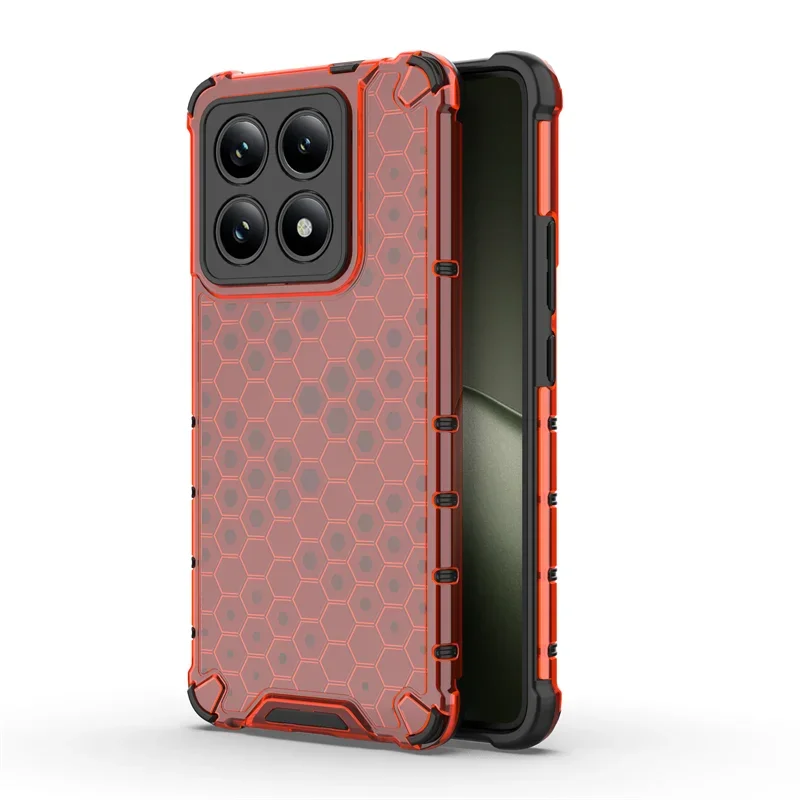 Honeycomb Clear Shockproof Hybrid TPU Transparent Anti-Fall Phone Case