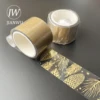 JIANWU 3cm*300cm Journal Collage Material PET Washi Tape Bronzing Transparent Scrapbooking Stationery Decoration Masking Tapes 6