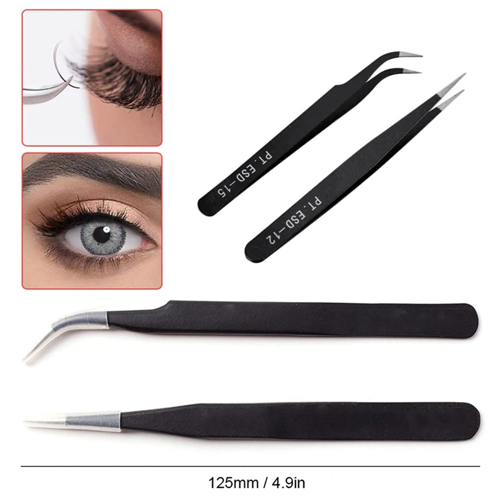 Eyelash Tweezers Nail Art Tweezers Nail Art Tweezers Nail Rhinestone Picker Tool Sticker Tweezers Decal Decor Picker Eyelash Extension Foil Pick