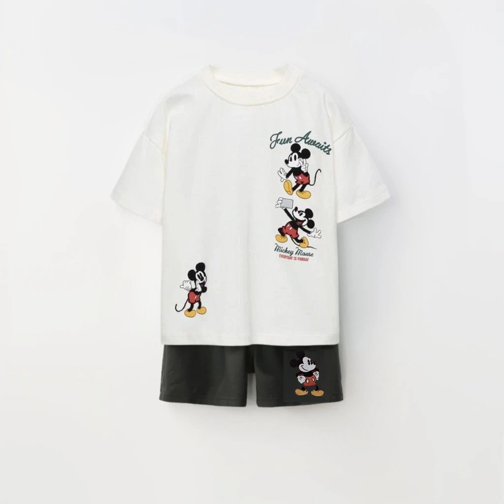 Disney Cool Boy Clothes Designer Za Tops Summer Boy Children Outfits Short Sleeved T-shirt Sport Clothing Children Suit For Boy 4