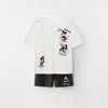 Disney Cool Boy Clothes Designer Za Tops Summer Boy Children Outfits Short Sleeved T-shirt Sport Clothing Children Suit For Boy 4
