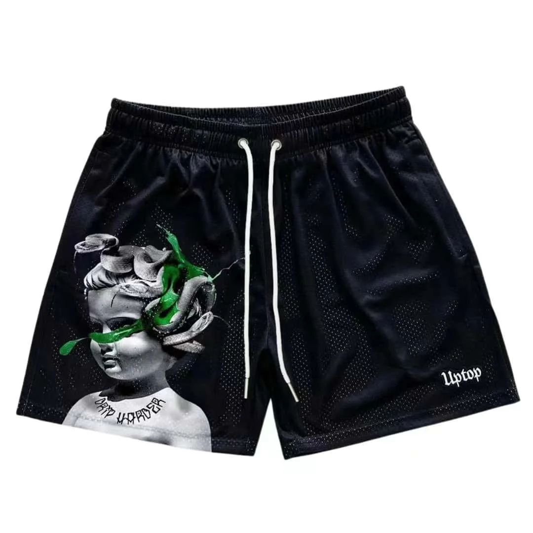 New Fashion High Street Trend Shorts Quick-Drying 3D Printing Men's Breathable Sweat Absorbing Comfortable