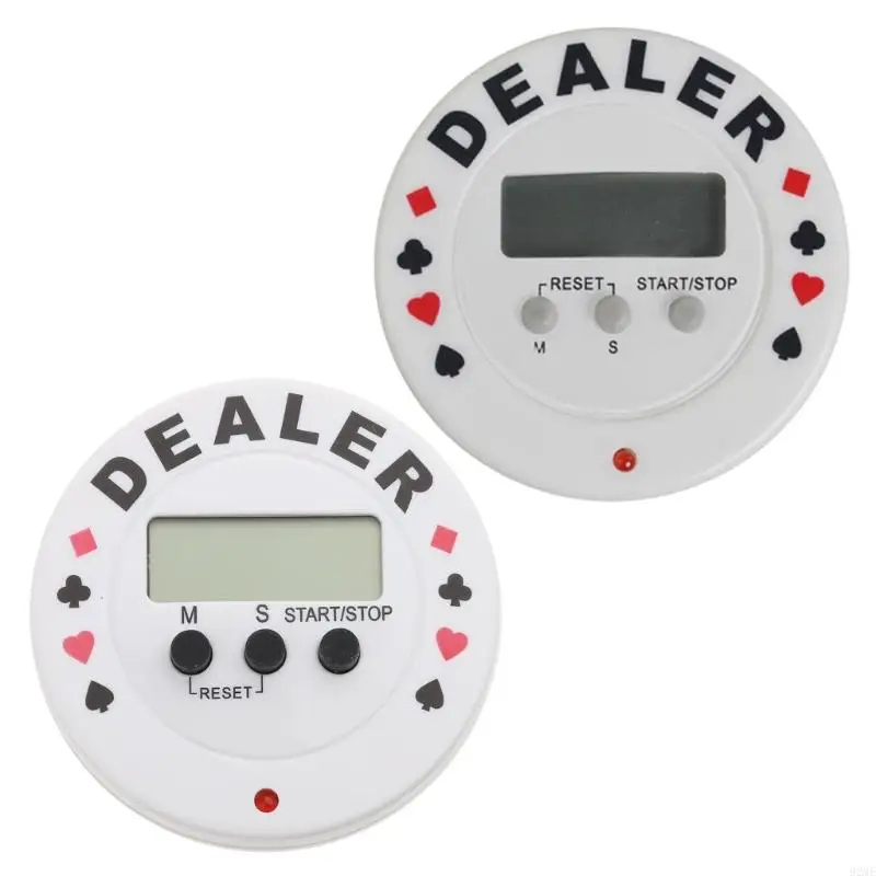 Casino Tournament Timer Professional Digital Dealer Timer Plastic Chips Game Accessories Easy to Use