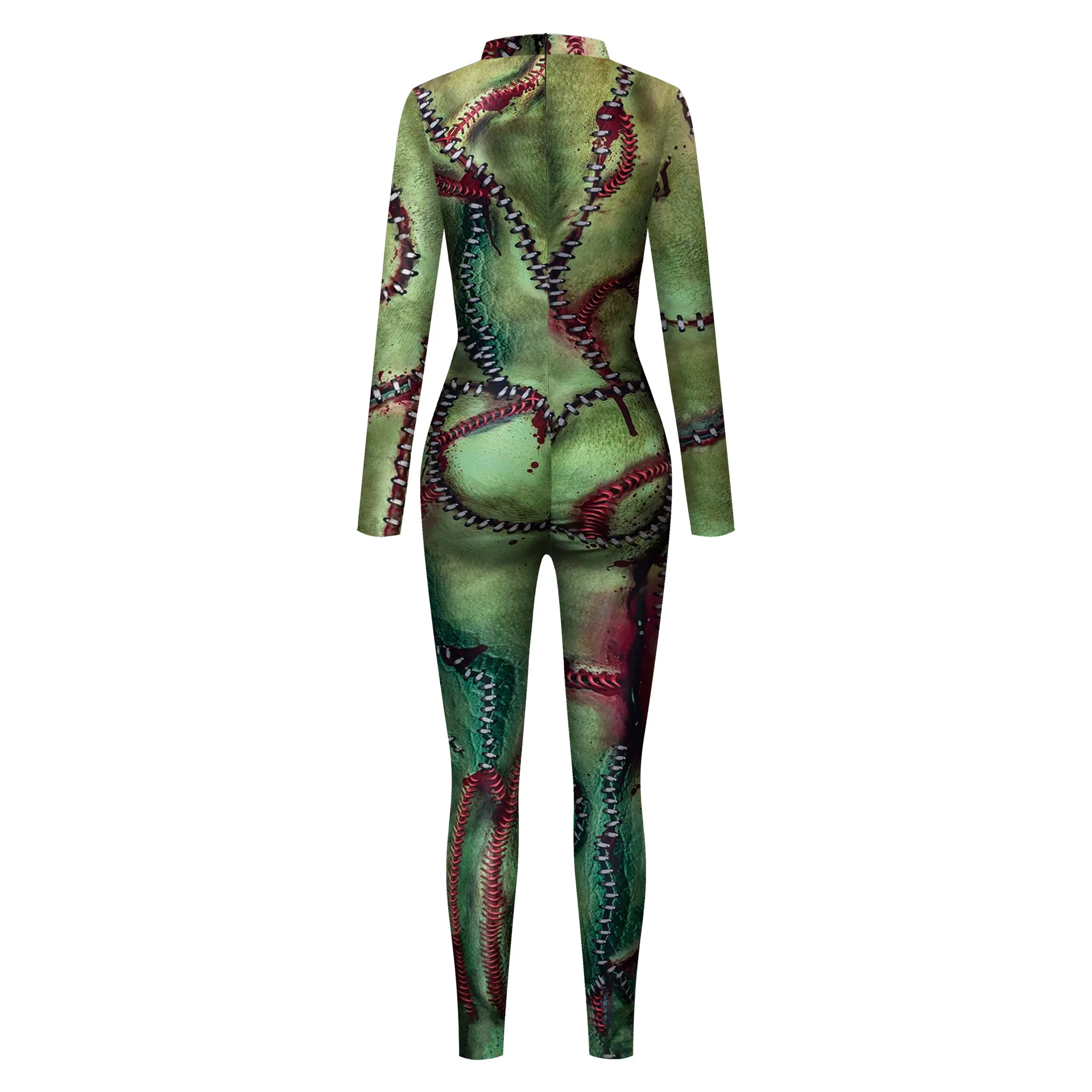 Zombie Terrible Blood Nurse Uniform Cosplay Jumpsuit Unisex Zentai Stocking Party Carnival Masquerade Bodysuit Halloween Outfits