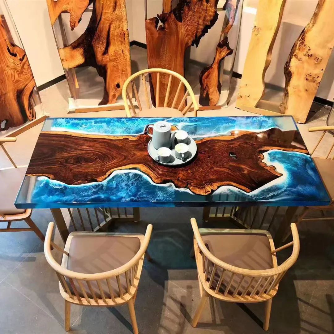 Customized Dining Table Plates Industrial Natural Shape Solid Wood Live Edge Walnut Table Top for Dining Room, Multiple Sizes