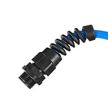 5Pcs Black Waterproof Cable Gland Anti-Bending PG7 Plastic Joint PG11 PG13.5 Nylon Torsion-proof Joint PG9 Cable Fixing Glands