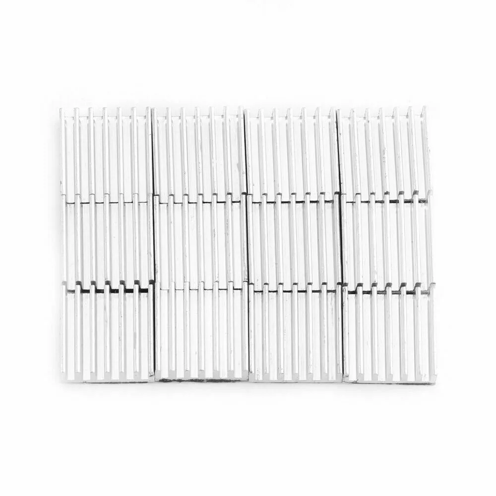 ชุดระบายความร้อนอะลูมิเนียม 12 ชิ้น พร้อมแผ่นรองหลัง ขนาด 14x14x6 มม. สำหรับ CPU, GPU, ไอซีเซมิคอนดักเตอร์, อุปกรณ์ไฟ LED 1