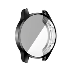 Premium Silicone Bumper Screen Protector Case for Smart Watches - Durable Protective Frame (Black)