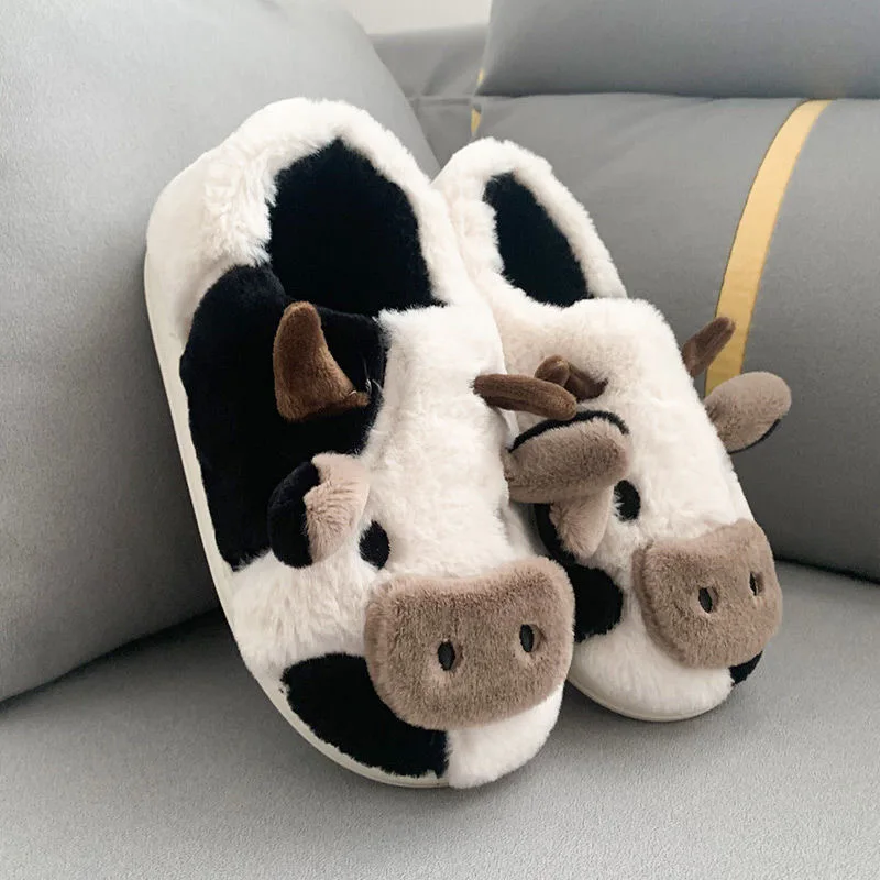 Animal Slipper For Women Cute Cartoon Panda Indoor Slippers Fluffy Winter Warm Slippers Woman Funny Shoes