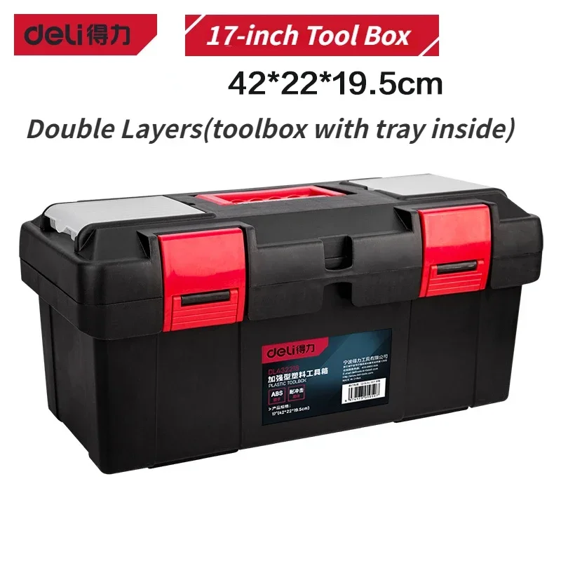 17inch Suitcase Tool Box Stainless Steel Toolbox Protable Empty Tools Storage Box Multifunction Household Tools Organizer Boxes 6