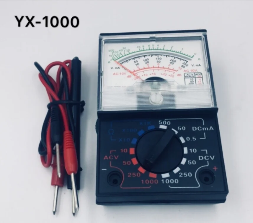 Voltmètre ampèremètre Ohmmètre Multimètre analogique Testeur Mètre Ac / DC  1000V / 500mA