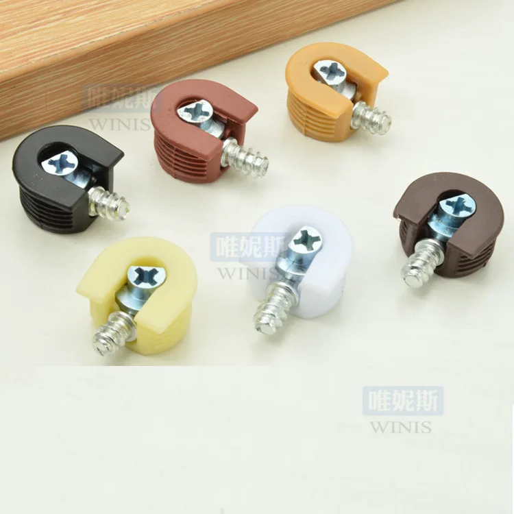 Three-in-one Plastic Laminate Support Multi-color Nylon Partition Nail Support Bearing Hardware Furniture Connectors A