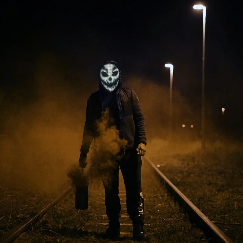 

Halloween LED Light Mask, Creepy Mask, Role Play, Full Skull, Horror Party Decoration