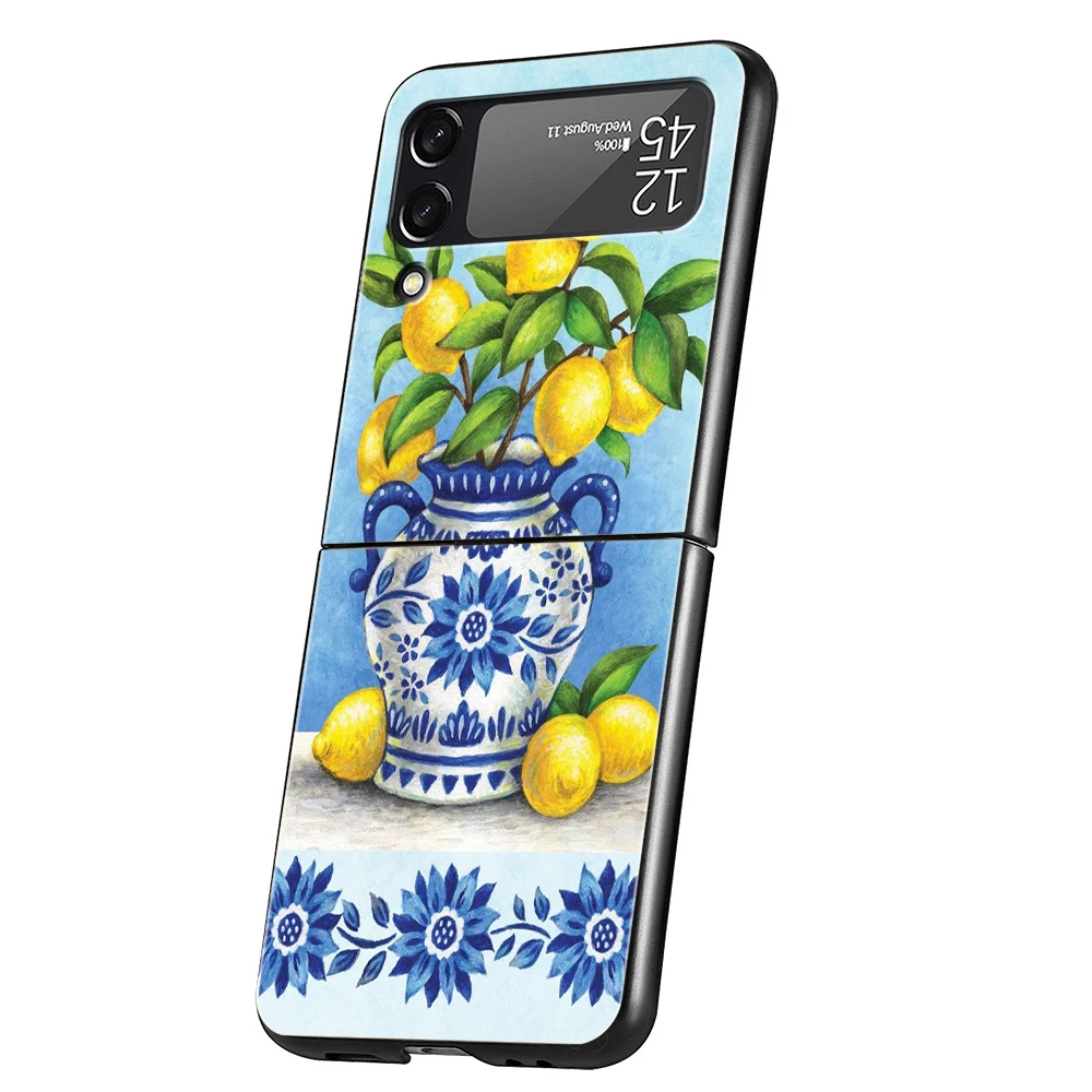 Luxury Retro Fruit Lemon Folding Phone Case - Hard PC Cover
