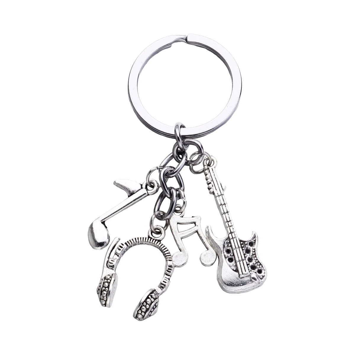 

Musical Note Keychains Music Enthusiast Key Rings Pendant Musical Instrument Design Key Holder Craft Ornaments Gift