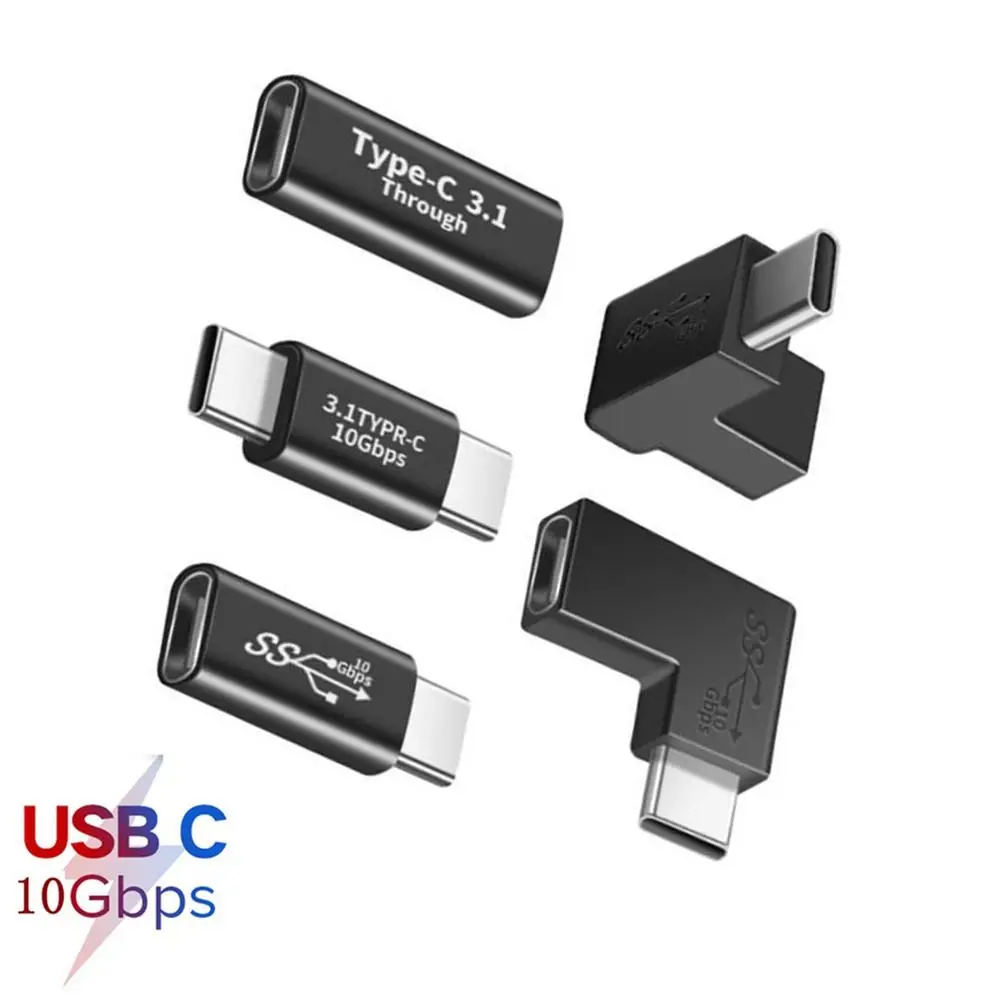 USB 3.1 C타입 AV 컨버터, 수-암 OTG 어댑터, 휴대폰 노트북용 고속 충전, 팔꿈치 90 도, 10Gbps