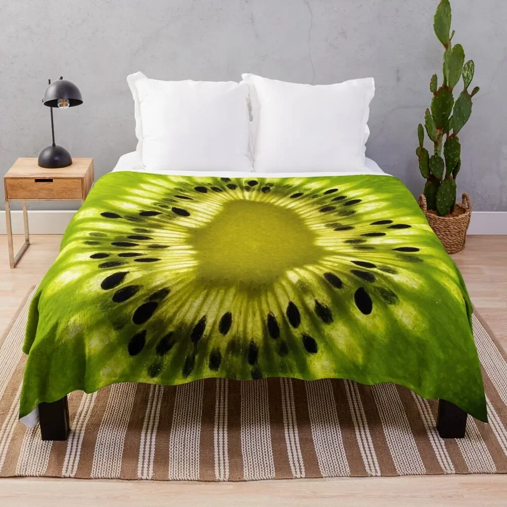 

Kiwi fruit theme based Throw Blanket Bed linens Personalized Gift Blankets