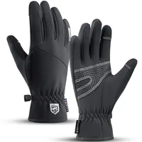 Men Winter Waterproof Cycling Gloves Outdoor Sports Running Motorcycle Ski Touch Screen Fleece Gloves Non-slip Warm Full Fingers 1