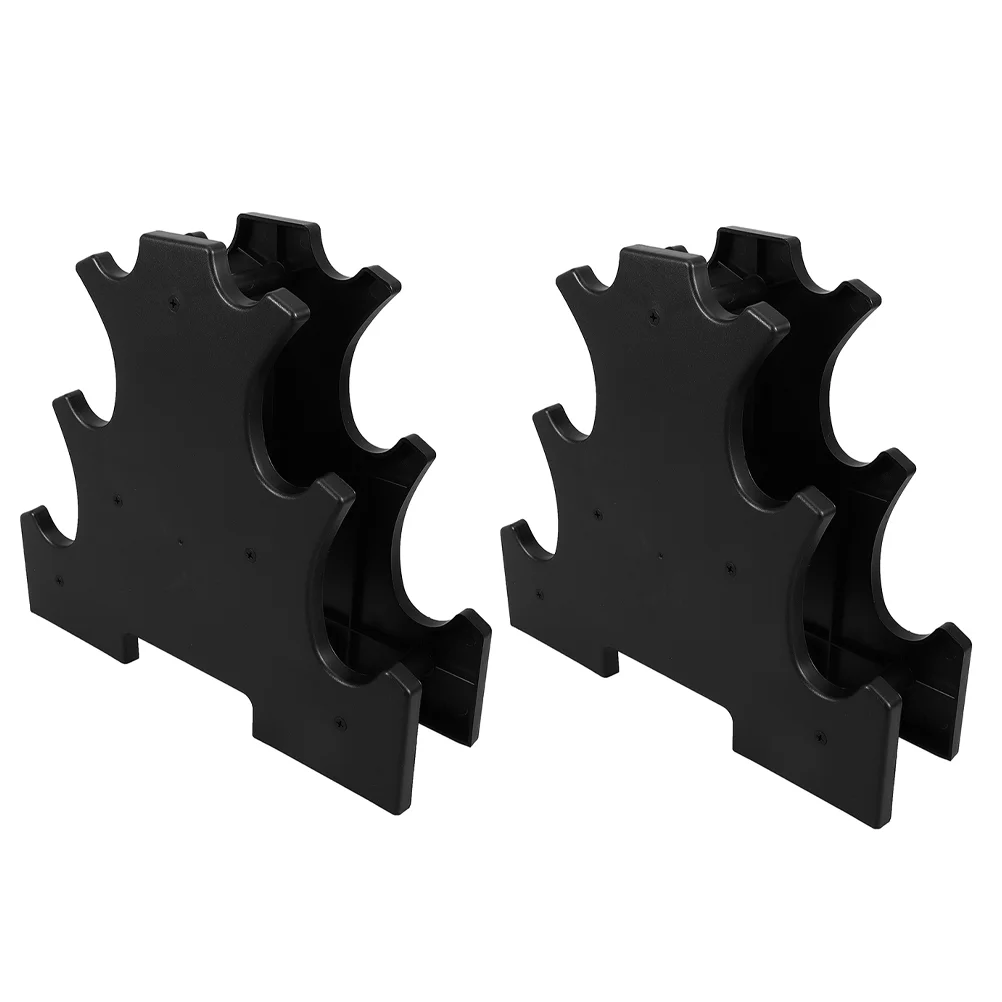 

2 Pcs Dumbbell Storage Rack Placement Saddle Rest Fitness Equipment Small Leaves