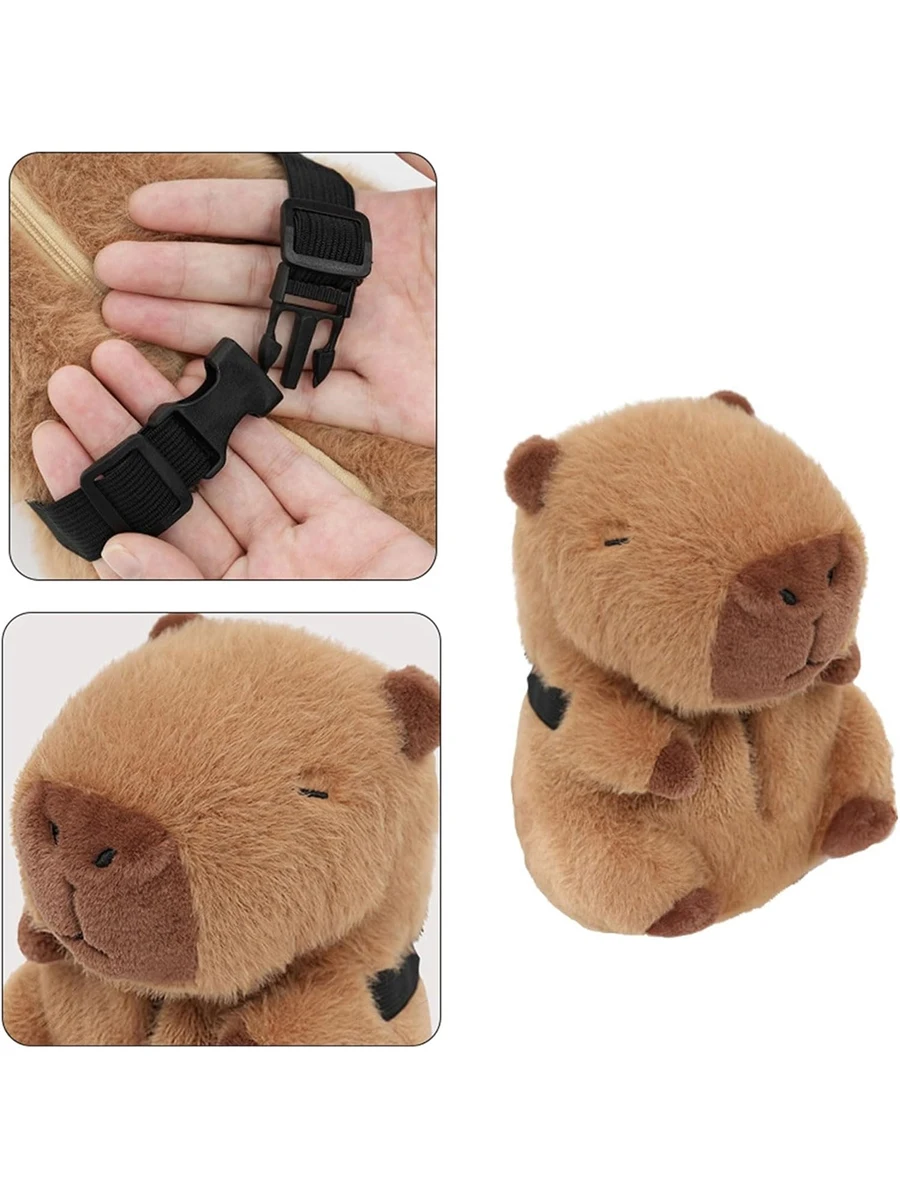 1 piece, Capibala Plush Car Tissue Box Holder, Capybara Cartoon Holder Decorative Napkin Holder, Creative and Cute Plush Decorat 6