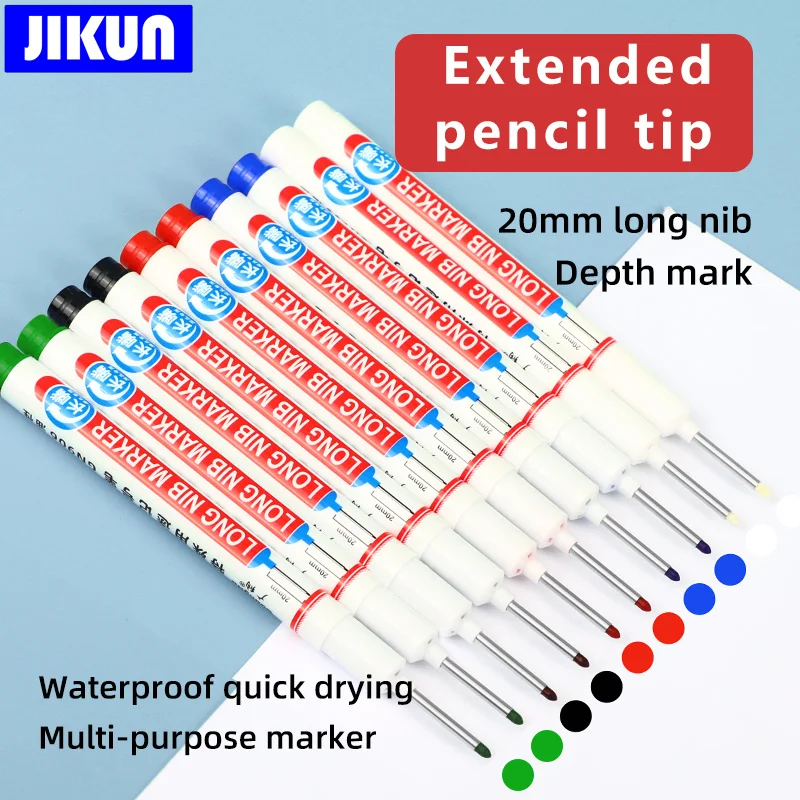 Permanent Marker Pen Highlighter Pen Marker Pens Permanent Marker Permanent Markers Paint Marker Pen Markers Pen Long Nib Markers Art Markers Paint Pen 5pcs Long Head Deep Hole Markers Pen Set Bathroom Woodworking Decoration Permanent Marker Pencil Tools White Black Red Ink