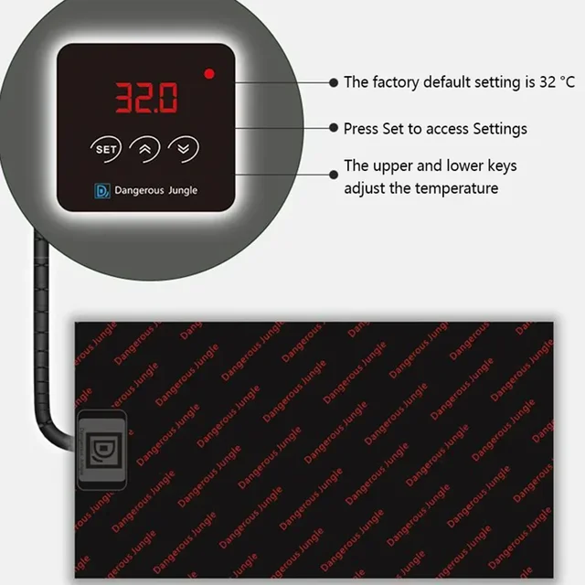 Adjustable Reptiles Heat Mat Variable Frequency Temperature Control Heating Pad Reptiles Supplies for Turtle Keep warm 3