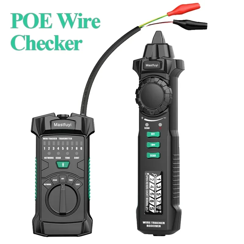 Tracker Cable LCD POE Cable Tester Toner Wire Checker Cat5 Cat6 Test Telephone/Network Cable Wire Tracker Toner Network Tool 2