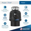 3/4HP Garbage Disposal,Feed Food Waste Disposer,Sink disposal,2-Stage MultiGrind Technology,removable baffle for easy cleaning 2