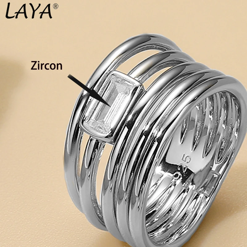LAYA 여성용 핑거 밴드 반지, 하이 퀄리티 지르콘, 맞춤형 디자인, 중립 패션 쥬얼리, 2024 트렌드