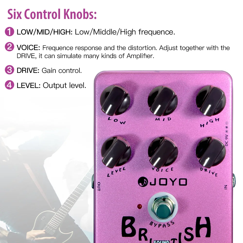 JF-16 BRITISH SOUND Overdrive Guitar Pedal Delivers Warmth and Harmonic Overdriv