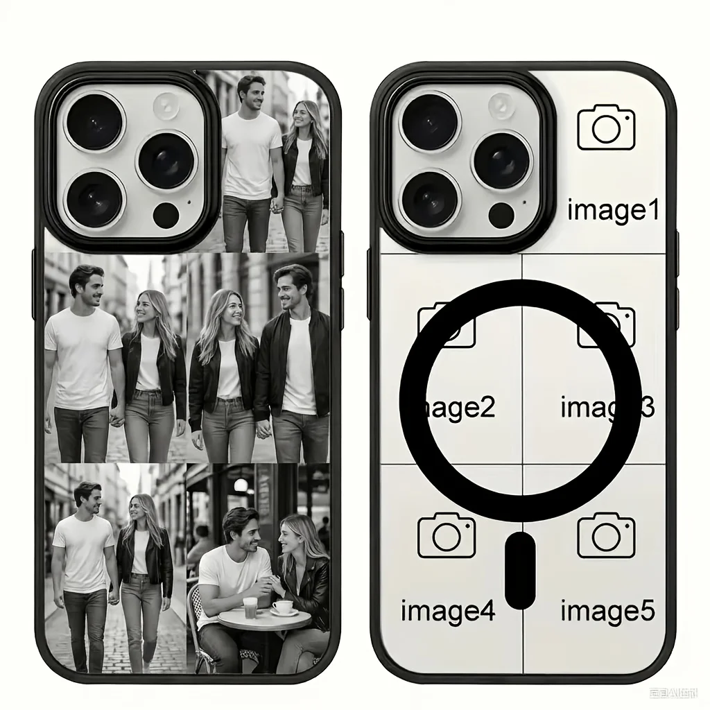 Personalized Magnetic Photo Phone Case - Custom Couples Design