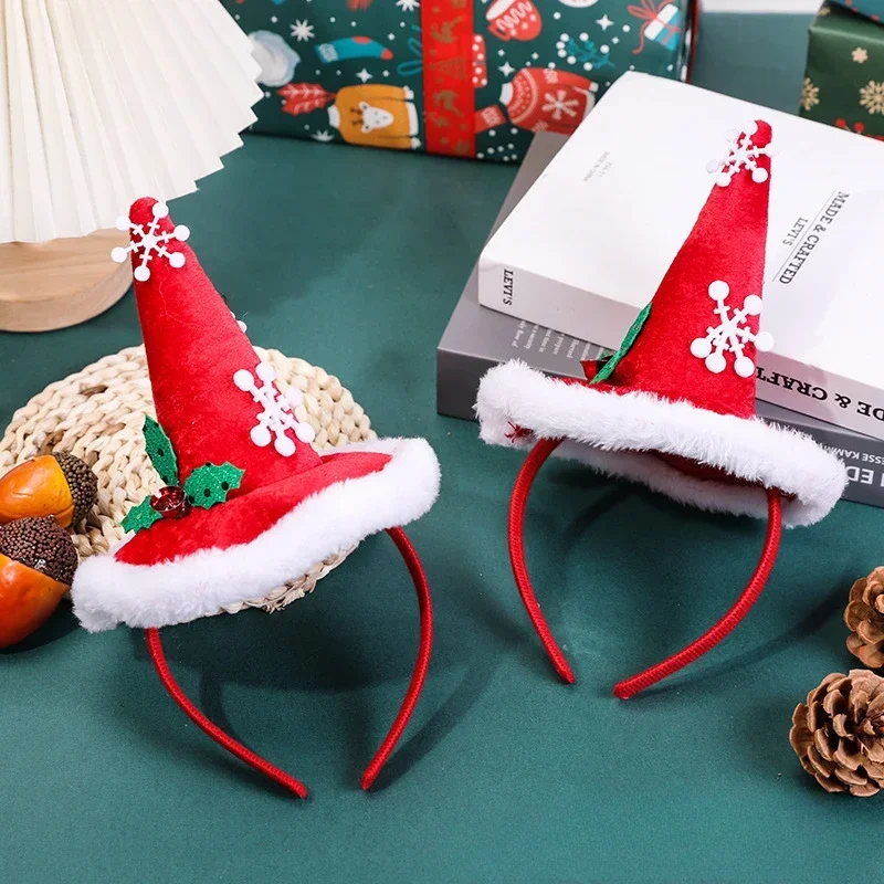 Christmas Headbands Xmas Tree Santa Hat Hair Band Christmas Decorations for Home Girls Women New Year Gifts navidad