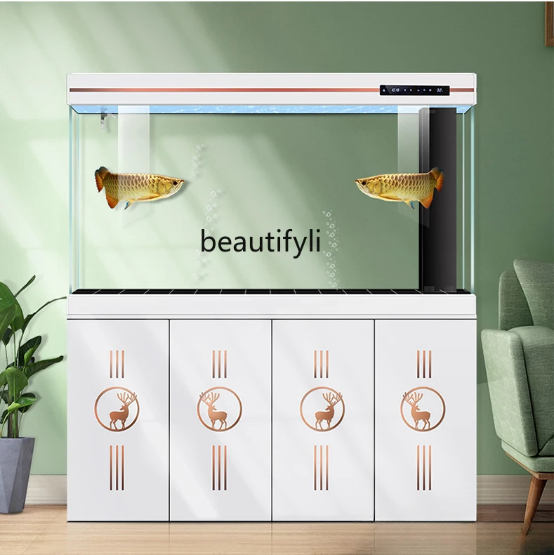 

Jianou Fish Tank Living Room Floor Large Household Screen Aquarium High-End Hallway Hallway