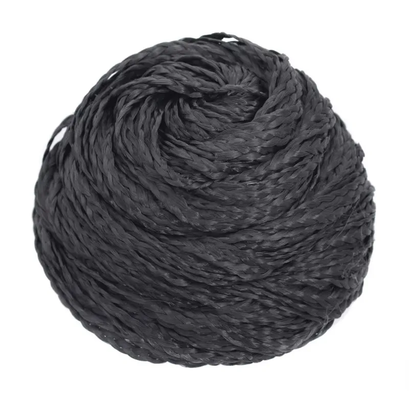Synthetic Hair Cover Braided Donut Afro Braid Hair Pieces Scrunchies Dancer Bun Updo Headwear for Women