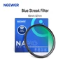 NEEWER Blue Streak Filter HD Optical Glass 360° Rotatable Anamorphic Flare Special Effects Lens Filter 1