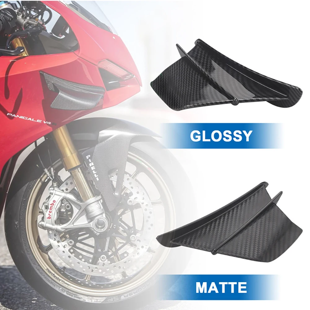 

2Pcs Motorcycle Aerodynamic Spoiler Wing Universal Dynamic Fairing Front Side Air Deflectors With Adhesive Modified Accessories