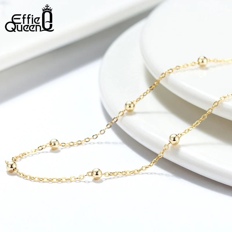 에피 퀸 2mm 3mm 비즈 링크 체인 목걸이 볼 비즈 체인 초커 목걸이 DIY 쥬얼리 칼라 SC43