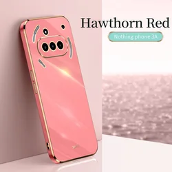 Ultra-Slim Soft TPU Plating Anti-Drop Phone Case for Nothing phone 3A (Light red(XL-DD))