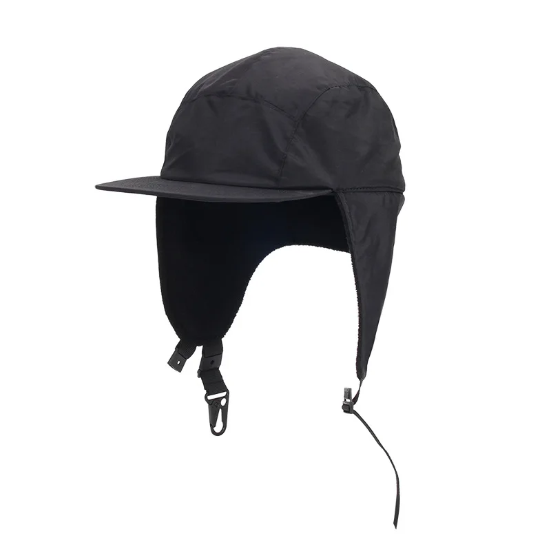 5-Panel Winter Ear Protector Velvet Outdoor Windproof Water-proof Warm Cycling Lei Feng Hat Camping Street Skateboard Bomber Cap winter hat earflap hat