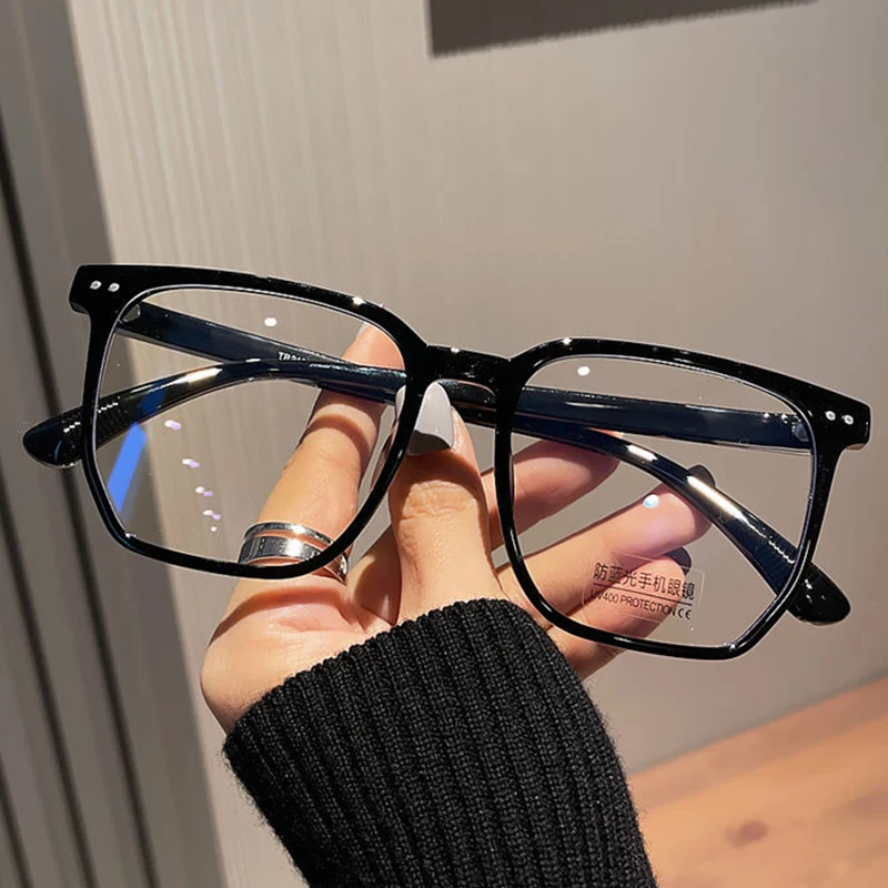 

Transparent Computer Glasses Frame Women Men Anti Blue Light Round Eyewear Blocking Glasses Optical Spectacle Eyeglass
