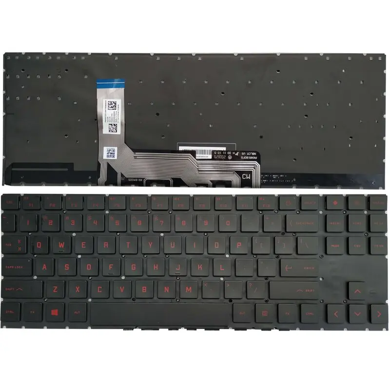 

New Backlit US Keyboard For HP OMEN 15-EN Series 15-EK TPN-Q238 TPN-Q236 Laptop English Layout With Backlight