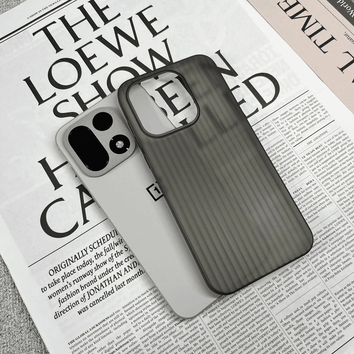 Minimalist Frosted Anti-Yellowing Shockproof Phone Case - Thin Corrugated Design
