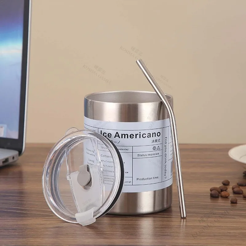 Enhanced Leak-Proof Double Wall Vacuum Insulated Reusable Travel Tumbler with Straw - Dishwasher Safe