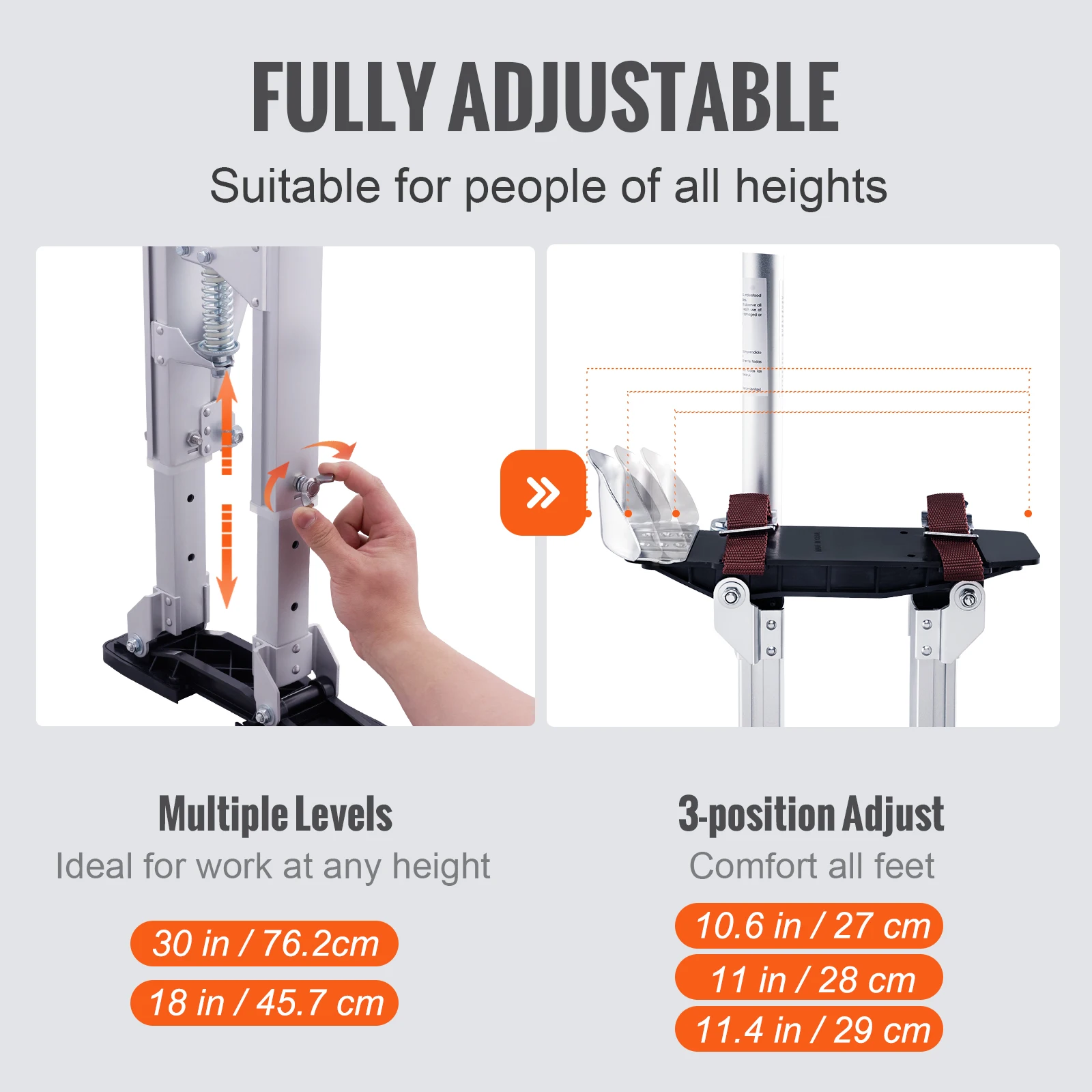 Aluminum Adjustable Drywall Stilts for Home Decoration