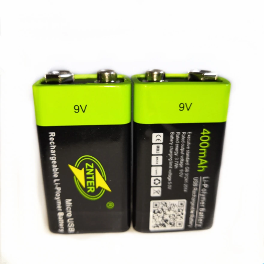 Znter-bateria de Lítio 6f22 Unidades Recarregável 9v 600mah Usb Mais Unidade em Cabo de Carregamento - Image 6