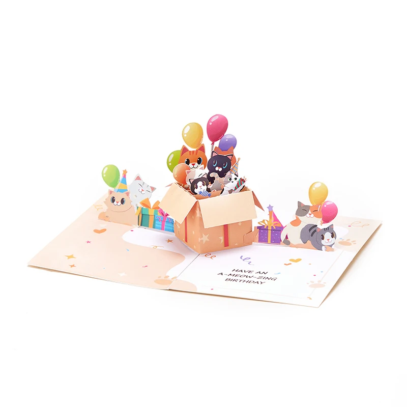 Cute Cat Pop up Birthday Cards 6 | Cute Cat Pop up Birthday Cards 6
