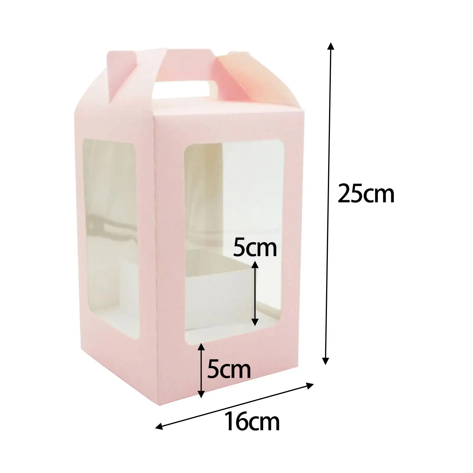 Flower Gift Paper Packaging Boxes Valentine`s Day with Handle Party Graduation Wedding Anniversary Birthday Party Favor Boxes