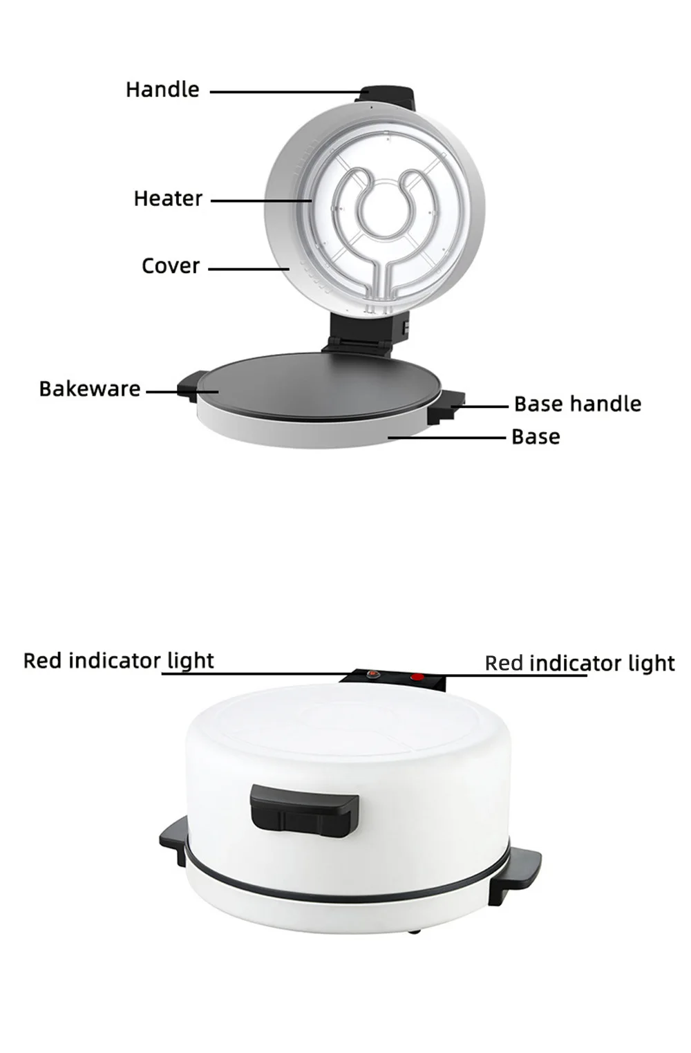 2000W Portable Oven Desktop Electric Pizza Oven Commercial Stainless Steel  Pizza Oven - AliExpress